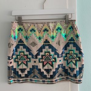 Express Sequin Skirt
